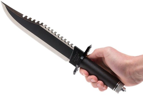 MC-RB2 15.38" Rambo First Blood Part II 2 Survival Hunt Bowie Knife Fixed Blade - Picture 9 of 9