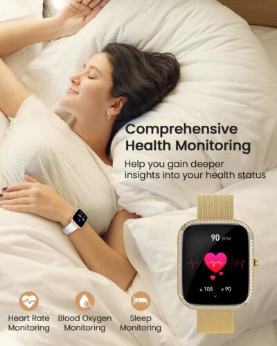 Montre Connectée Smartwatch Appel Bluetooth 130+ Modes Sport Cardio SpO2 Sommeil - Photo 5/8