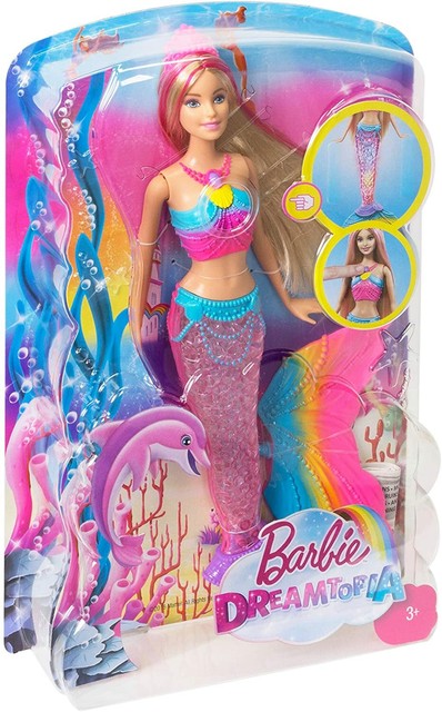 barbie rainbow lights mermaid doll