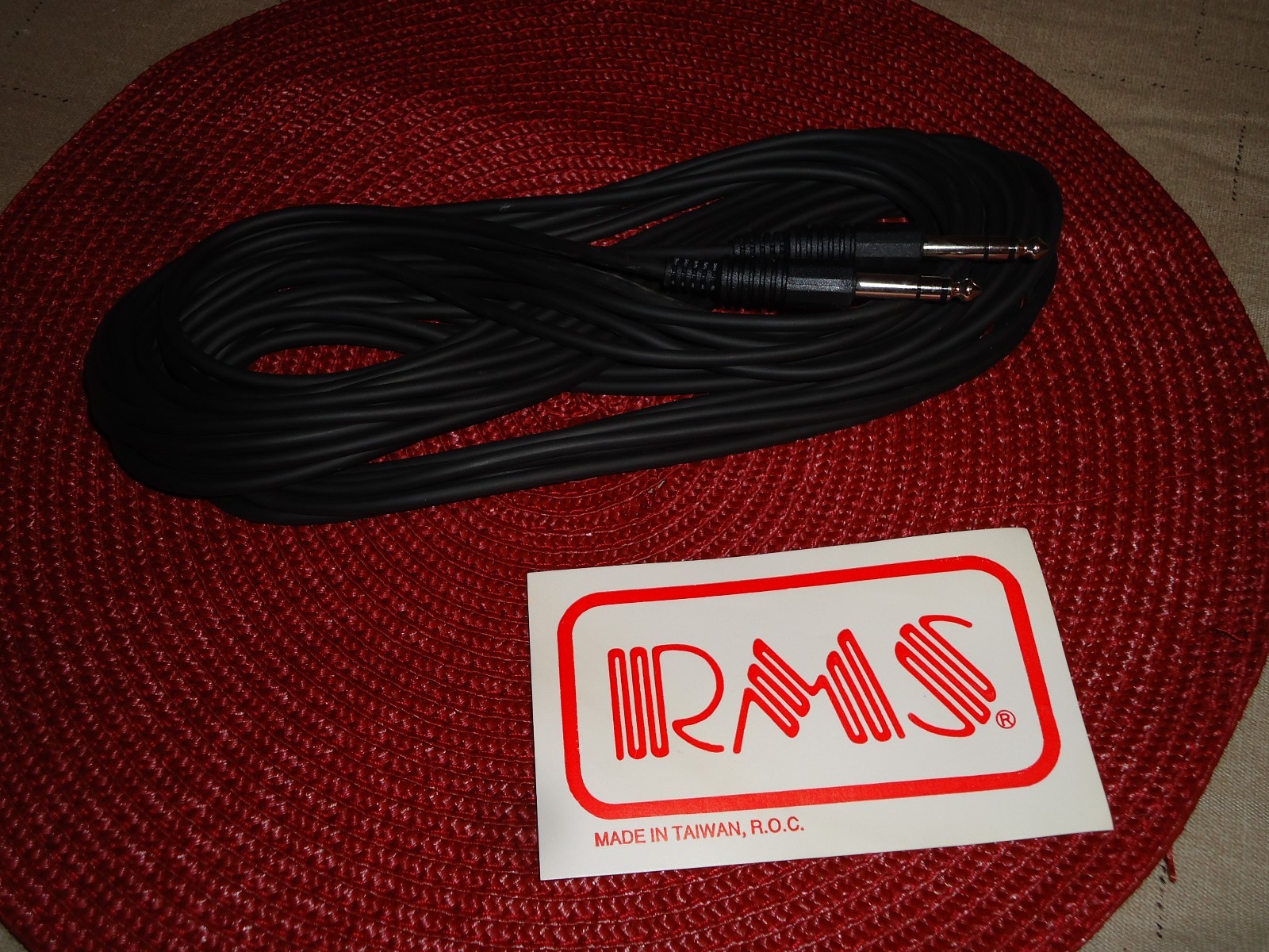 16' STEREO GUITAR CABLE CORD EFFECTS PEDAL DRUM TRIGGER FOR FOOT PEDALS 