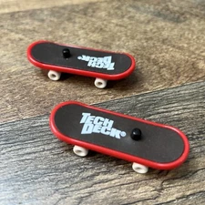 Lot Of 2- Tech Deck Skateboard -  2008 Spin Master Red / Black Deck Only No Fig