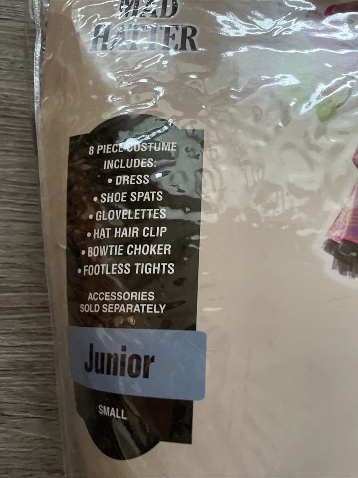 Disfraz Sombrerero Loco Loca Nuevo con Etiquetas Junior Pequeño 3-5 Foto 2 de 2