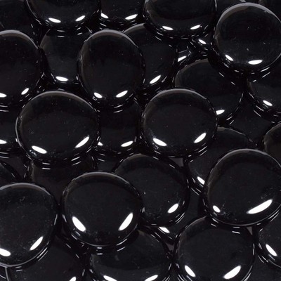 Black Glass Large Pebbles Gemstones Gems Wedding Decoration Vase