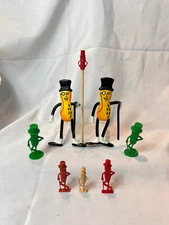 Mr. Peanut Planters Nuts Lot Russ Bendy Guys Whistles Charm Straw Salt & Pepper