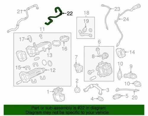 Manguera de línea de refrigerante de motor original Ford 2011-2016 F-250 Super Duty BC3Z-9F476-B Foto 2 de 2