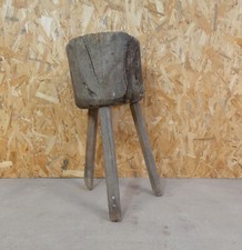 ancien billot en bois art populaire vintage