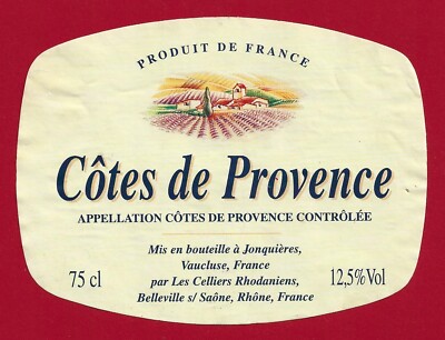 S21 Etikett CÔTES DE PROVENCE in JONQUIERES 84 von Les CELLIERS RHODANIENS