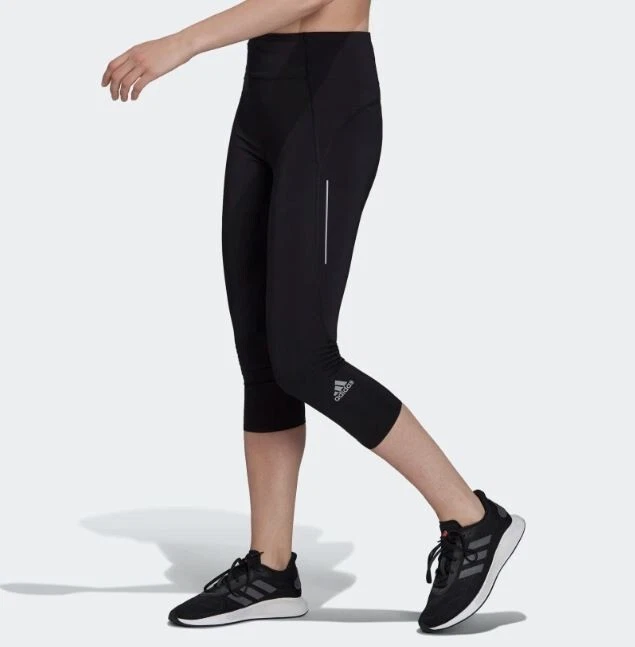 NWT ADIDAS WOMEN'S AEROREADY OWN THE RUN 3/4 RUNNING LEGGINGS Size: Small