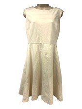 $145 Lauren Ralph Lauren Women's Ivory Jersey Ponte Sheath Dress Size 4