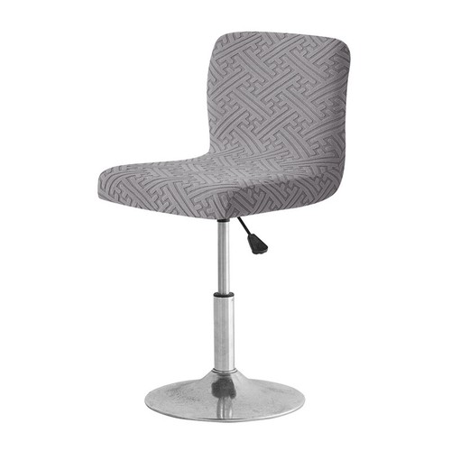 T-shaped Jacquard Club Swivel Chair Cover Short Back Chair Cover for Bar Stool. - Picture 8 of 21
