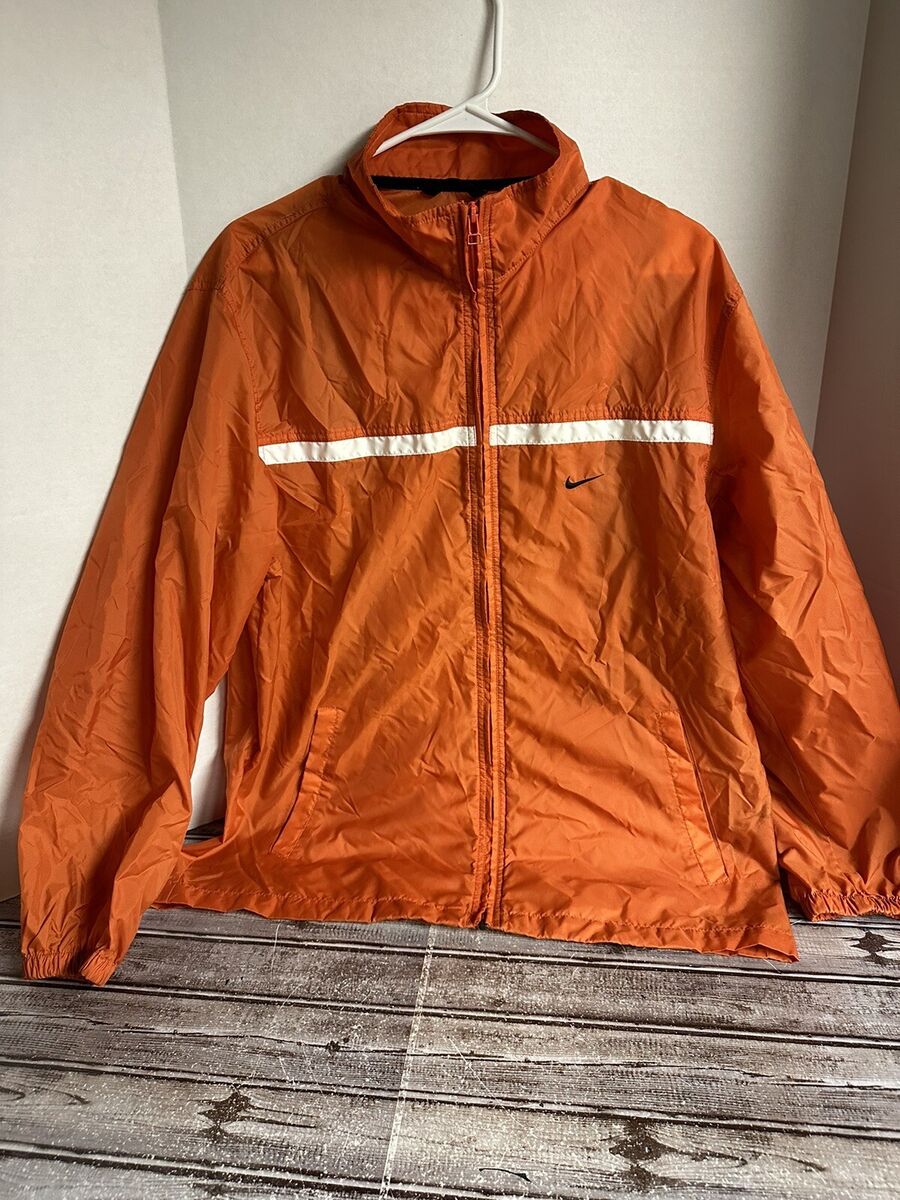 Vintage 90s Nike Orange Windbreaker Jacket Full Zip Men's Vintage 90s Nike Orange Windbreaker Jacket Full Zip Men's