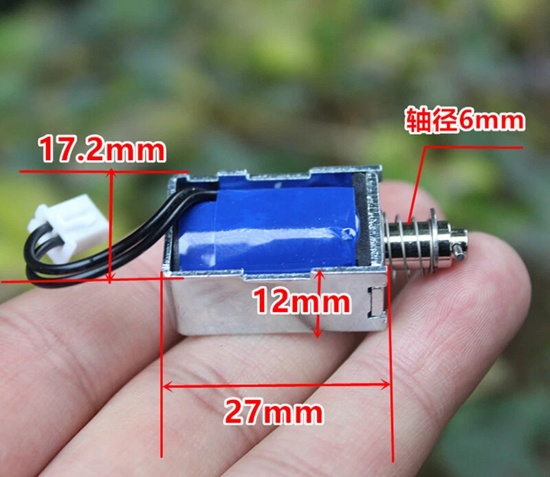 DC 5V-12V 6V Push Pull Type Micro Mini Solenoid Electromagnet Spring Rod Magnet - Image 2 of 4