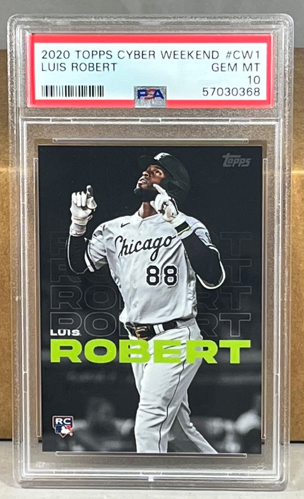 2020 TOPPS CYBER WEEKEND #CW1 LUIS ROBERT PSA 10 GEM MINT WHITE SOX ROOKIE