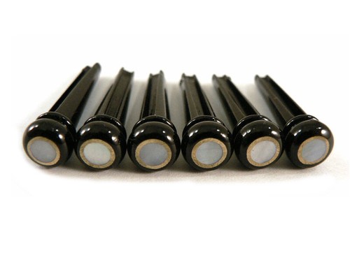Acoustic Guitar rosewood Bridge GBMCR, Ebony pin 5.5mm, bone Saddle/Nut, Rosette - Picture 2 of 7