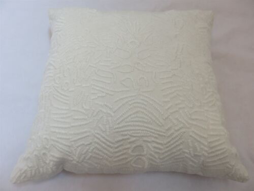 Donna Karan Animal Embroidered Deco pillow Ivory Cream NWT