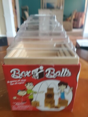 Fatbrain Box & Balls – Jeu D’adresse Et De Lancer – 8 Boîtes En Bois + 8 Balles Rebondissantes – Dès 3 Ans