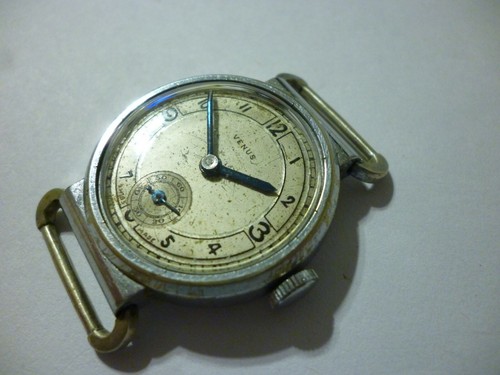 Venus men´s wristwatch 15 Jewels Swiss made Mobile Lugs Military Style As is - Picture 12 of 12