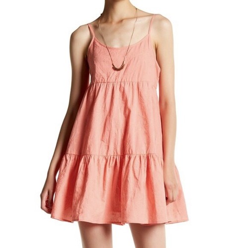 Gr. Large BB Dakota Kleid Pfirsich Grapefruit Kendra Paisley bestickt T8PM - Bild 2 von 11