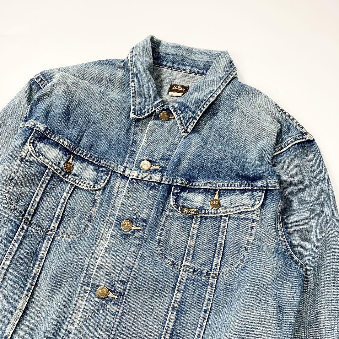 RRL Ralph Lauren DOUBLE RL Denim Jacket Leeland Indigo L RRL Ralph Lauren DOUBLE RL Denim Jacket Leeland Indigo L