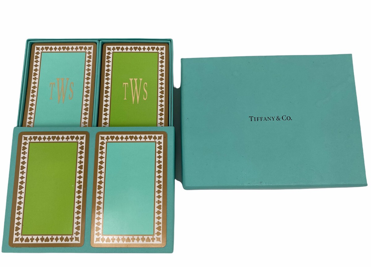 NEW Tiffany & Co Blue & Green Monogrammed TSW Dual Deck