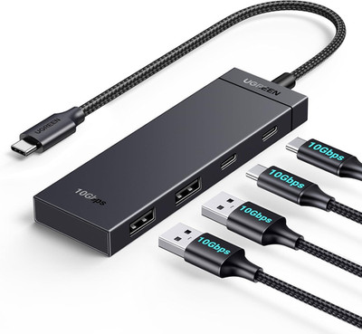 USB C Hub 10 Gbps, Adapter Mit 4*USB C 3.2 Ports, Hochgeschwindigkeits