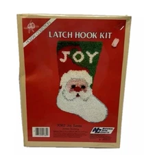 Latch Hook Kit Vintage Santa Stocking National Yarn Crafts Sealed