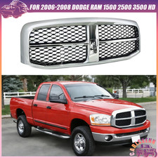 Front Upper Grille Assembly Chrome Black For 2006-2008 Dodge Ram 1500 2500 3500 Front Upper Grille Assembly Chrome Black For 2006-2008 Dodge Ram 1500 2500 3500