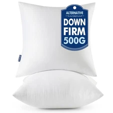 MIULEE Throw Pillows Inserts Pack of 2 18x18 Inch 100% Virgin Fiber Filling B...