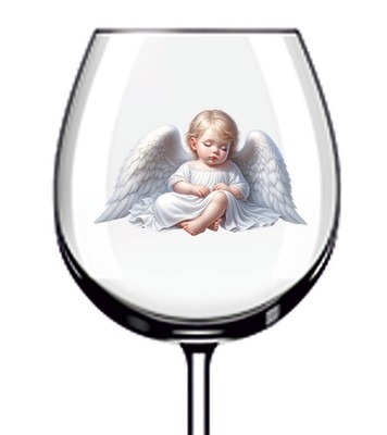 12x bunte süße Baby Engel Vinyl Aufkleber Abziehbild Becher Weinglas Flasche Van