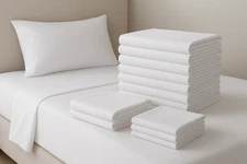 Sheet Set Queen Size Microfiber Hotel Quality Fitted Sheet Flat Sheet Pack of 12