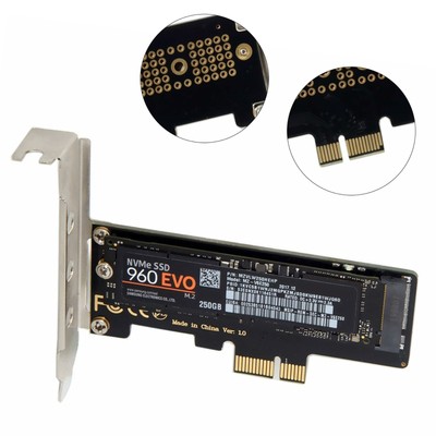 M.2 M2 NVMe SSD zu PCI-E PCI-Express PCIe 3.0 x1 Adapterkarte Konverter M Key fC