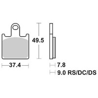 Kawasaki Zzr Abs (A6F>FDFA) 1400 Set 4 Sbs 838 Hs BremsbeläGe 2006-2014