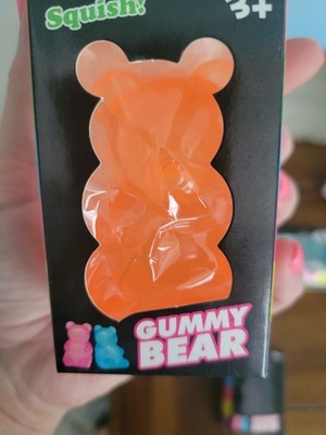 Squish! Orange Gummy Bear Tactile Squeeze Toy, Ages 4-7, 8-11, 12-16, 17+