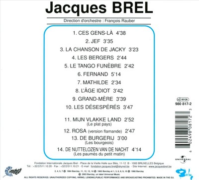 JACQUES BREL CES GENS-LA NEW CD