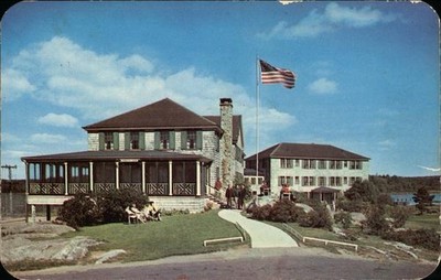 Sebasco Estates, Maine ME Lodge 1952 Chrome Original Vintage Postcard