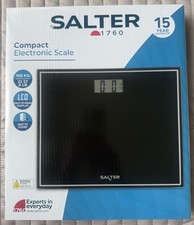 Salter Compact Electronic Scale 150Kg/23 ST/8 LB LCD Easy to Read Display 