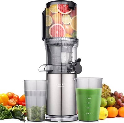 Cold Press Juicer Machine 5 Inch Feed Chute Masticating Juicer Easy Clean