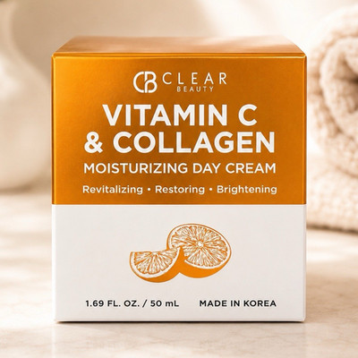 Clear Beauty Vitamin C + Collagen Moisturizing Day Cream 1.69 fl oz / 50 mL