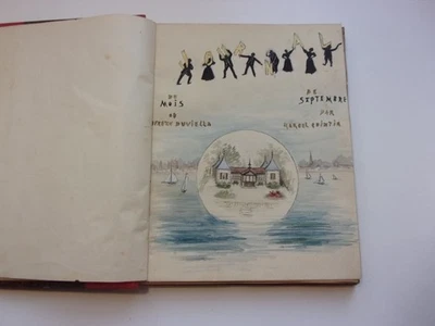 JOURNAL MANUSCRIT ILLUSTRÉ - 1894 - VACANCES à ARCACHON - avec 23 Aquarelles - Photo 1/4