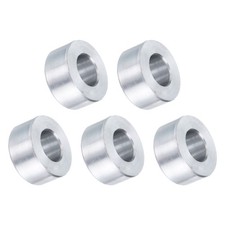 5 Pcs 3/8" Bore x 3/4" OD x 1/4" Length Aluminum Spacer for 3/8 ID Screws Bolts