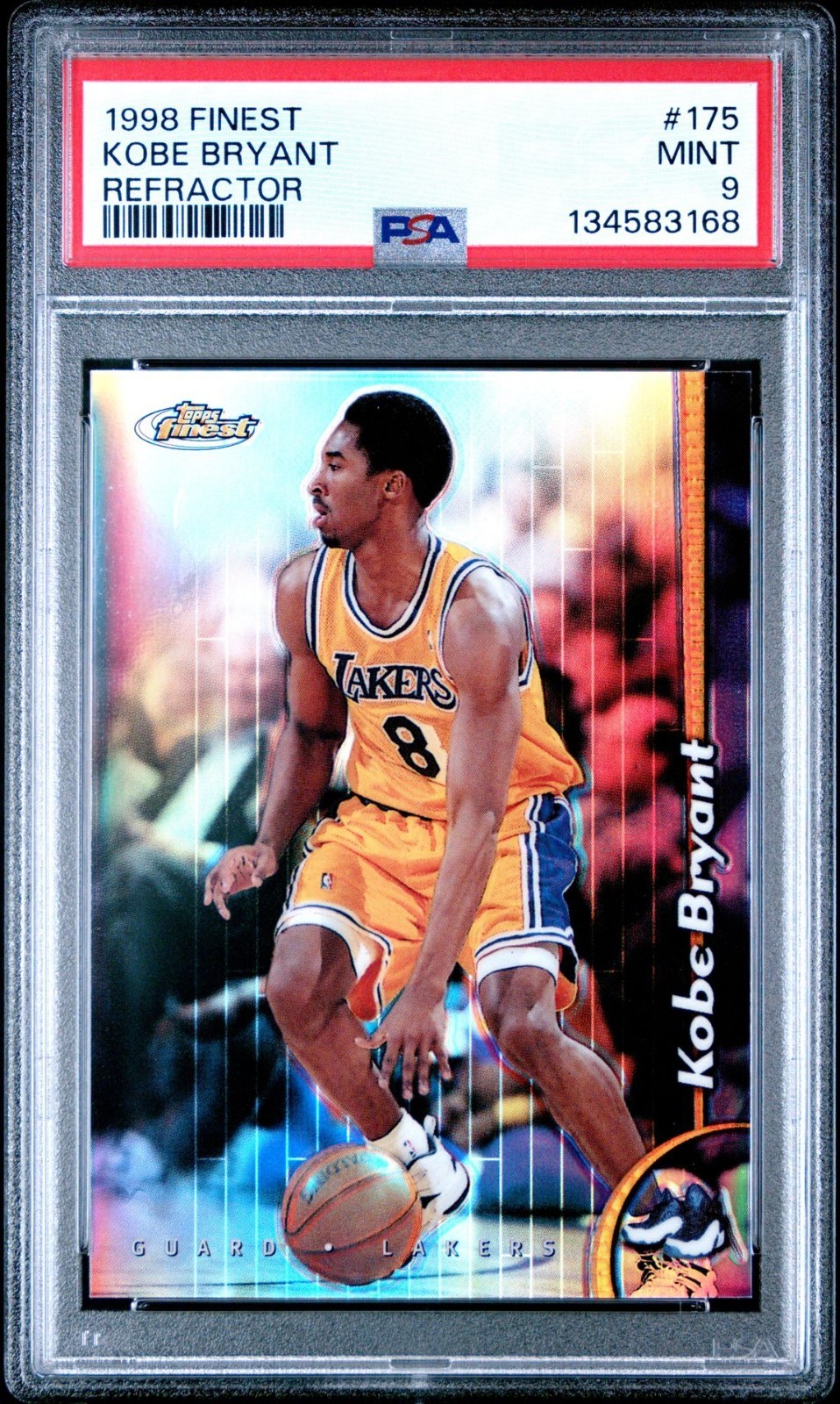 Kobe Bryant 1998 Topps Finest Refractor #175 PSA 9 Mint
