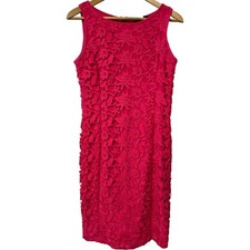 Lauren Ralph Lauren Floral Lace Midi Dress Red Size 10