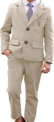 LOLANTA 2-teiliger Festanzug für Jungen, Blazer und Hose (Hellkhaki) 4 5 Jahre