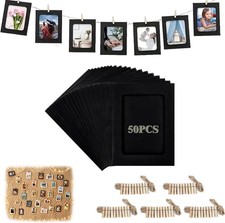50 Pcs 6 Inch Paper Photo Frames 11.5x15.5 cm Black 11.5 x 15.5 cm, 
