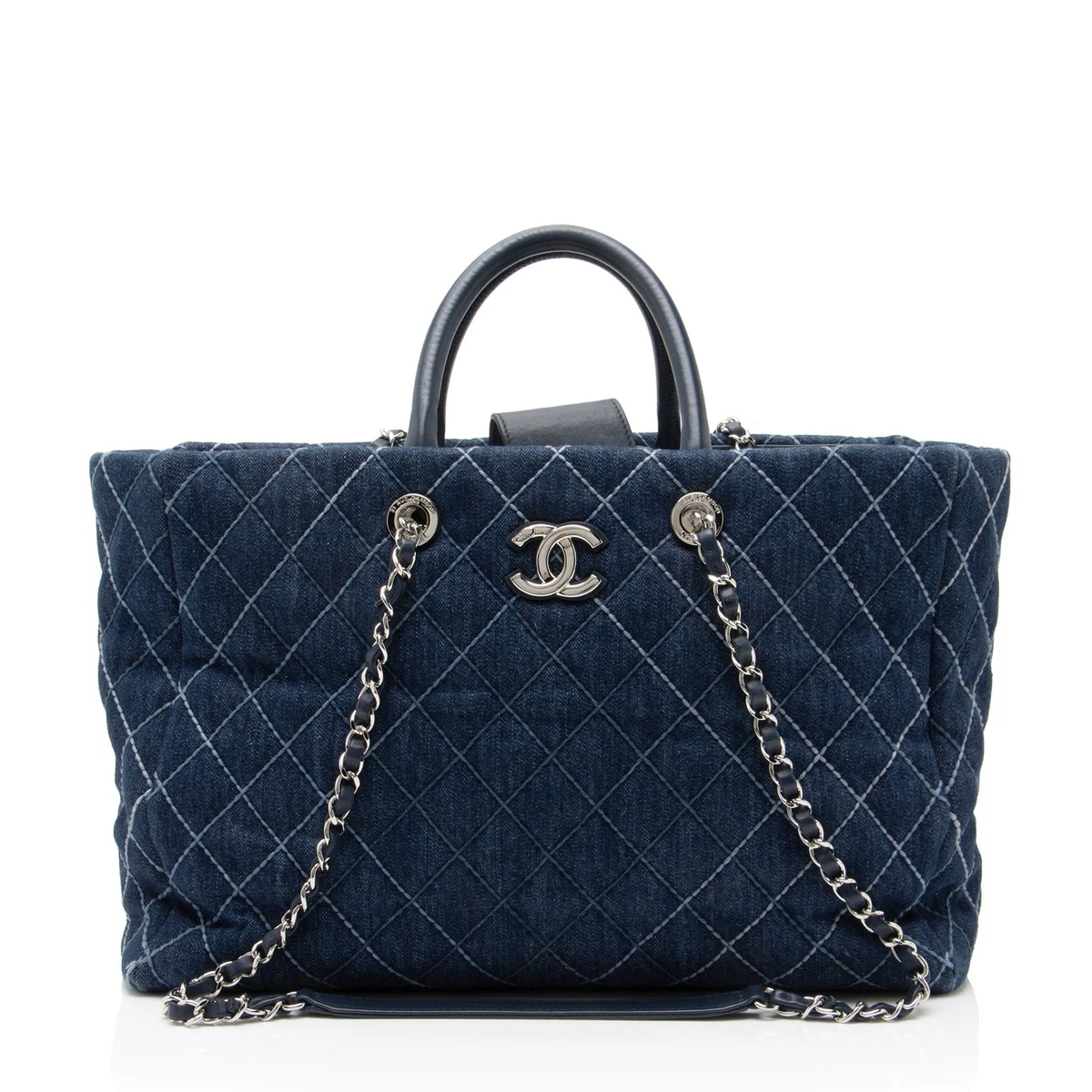 CHANEL Tote Blue Bags & Handbags for Women for sale | eBay