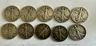 Walking Liberty Half Dollars-culls (10). Mixed Dates.