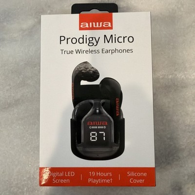 Aiwa Prodigy Micro True Wireless Earphones 19 Hours Playtime - New Open Box