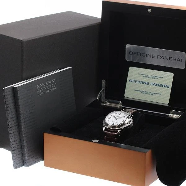 Panerai — Officine Panerai Luminor Base PAM00114 44mm White Dial Hand-Winding Watch #C3512