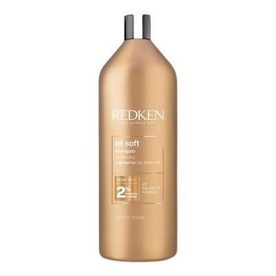 Redken All Soft Shampoo Liter Size 33.8oz   Moisturizing for Dry Hair 2644363