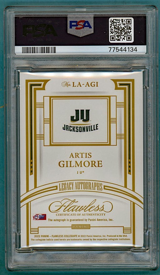 2022 Panini Flawless Collegiate Arits Gilmore Legacy Autographs /25 #AGI PSA 9! view 2
